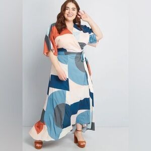 NWT Hutch Colorblock Wrap Dress size 3x